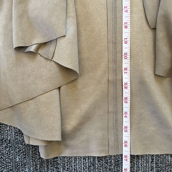 Karen Kane Tan Suede Waterfall Open Blazer S - Picture 11 of 12
